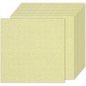 10 Feuilles Papier Cartonn&eacute; Paillet&eacute; Dor&eacute; Clair,30.5x30.5cm 250gsm Carr&eacute; Papier Cartonn&eacute; Brillant Pour Scrapbooking,Fabrication De Cartes,Projets De Bricolage,F&ecirc;te - Neuf
