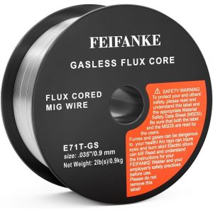 JEXNOVASHOP-Fil Fourr&eacute; Sans Gaz 0,9MM, 1KG- E71T-GS General Purpose MIG MAG Welding Wire Reel D100 for Welding Machines, 1 Bo&icirc;te - Neuf