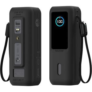 Coque en Silicone pour Anker Power Bank pour Ordinateurs Portables Batterie Externe 165 W,Chargeur 25000mAh avec Trou d'écrou de 6,35 mm,Ente pour Carte TF/SIM et Rangement - Neuf