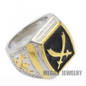 Musulman Zulfiqar Épée De L'imam Ali Bague Islam Mode Rétro Arabe Bijoux Et Cadeau - Neuf