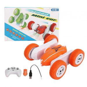 Voiture de cascade RC Double face Rotation à 360 degrés Voiture télécommandée 2,4 GHz avec des lumières froides pour 6 ans au-dessus des enfants - Neuf