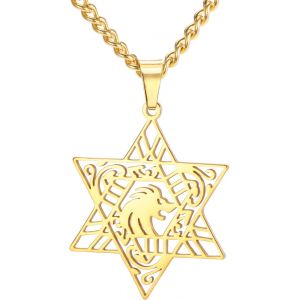 Kal-&Eacute;toile De David Collier Pour Homme &Eacute;toile De David Collier Pendentif En Forme D'&eacute;toile Juive Pour Femmes Bijoux Juifs Bijoux En Forme D'&eacute;toile Juive - Neuf