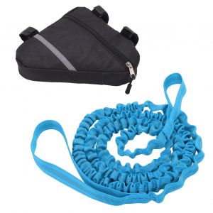 Corde De Remorquage Elastique Pour Velo, Sangle De Traction Pour Velo, Laisse De Traction Pour Remorque Vtt Pour Balades En Famille En Plein Air, Ensemble De Cordes De Remorquage Bleues - Neuf