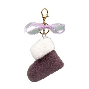 Porte-cles en peluche en forme de botte, fourrure douce, petite botte, decorations mignonnes, accessoires de charme, porte-cles, jouet decoratif pour sac a dos, rose rouge - Neuf