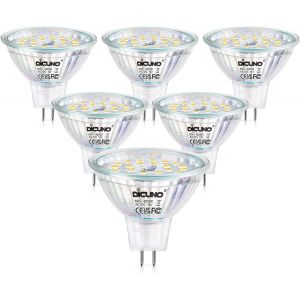 Dimmable Ampoule LED GU5.3 MR16, Blanc chaud 2700K, 12V, 5W équivalent 50W lampes halogènes, 440LM, Spot GU5.3 LED dimmable pour plafonnier, 6 Pièces - Neuf