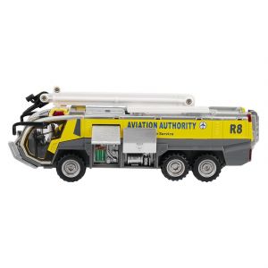 01 :32 A&eacute;roport Camion De Pompiers Camion De Pompiers &Eacute;lectrique Moul&eacute; Sous Pression Ing&eacute;nierie V&eacute;hicules Mod&egrave;le De Voiture Jouet Avec Son Lumi&egrave;re Pull Back Cadeaux, Jaune - Neuf