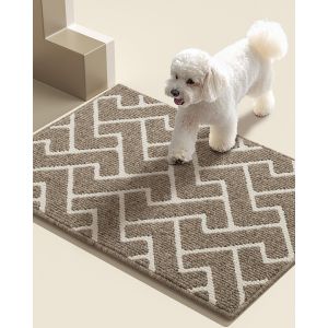 Eryi-Paillasson Intérieur 50x80cm Tapis Entrée Intérieur Extérieur Imperméable,Antidérapant,Absorbant,Tapis Pour Entrée,Lavable,Cuisine,Salle De Bain-Beige - Neuf