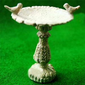 1:12 Poupées Maison Miniature Fée Jardin Meubles Résine Oiseau Bain Fontaine Décor - Neuf