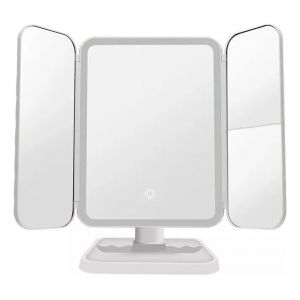 Miroir De Maquillage Éclairé Avec Miroir De Courtoisie Rabattable - Neuf