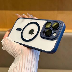 Chargeur Sans Fil De Luxe Pour &Eacute;tui Magn&eacute;tique Magsafe Pour Iphone 16e 16 15 14 13 12 11 Proxxr Xs Max 7 8,Housse De Pare-Chocs Antichoc.Navy.For Iphone 11 - Neuf