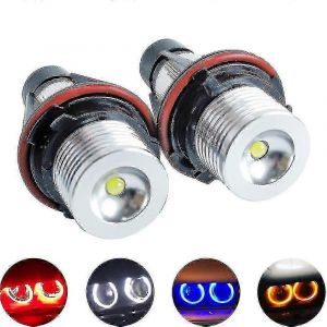 2pcs Led Angel Eyes Marker Lights Ampoules pour E39 E53 E60 E61 E63 E64 E65 E66 E87 525i 530i Xi 545i M5 - Neuf