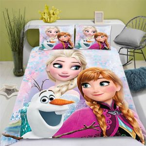 La Reine Des Neiges Parure De Lit Elsa Pour Adolescents, En Microfibre Impression D, Compos&iquest;&iquest;E De Housse De Couette Et De Taie D'oreiller (, - Neuf