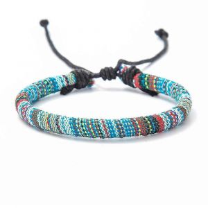 Eif Dock Tress&eacute; Wrap Black Gothic Skull Bracelets En Cuir Pour Hommes Vintage Pirate Star Charm Handmade Ethnic Tribal Wristbands - Neuf