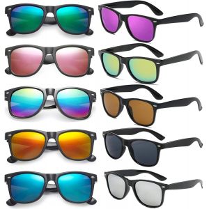 Paquet De 10 Lunettes De Fête Lunettes De Soleil De Fête Bleu Ensemble De Lunettes De Soleil Colorées Lunettes De Festival Ensemble Bleu Pour Rave Carnaval Plage Mariage Fête - Neuf