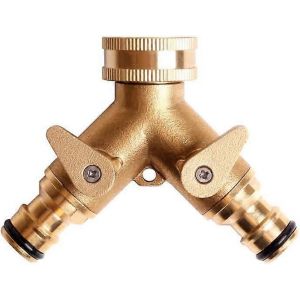 Ventes promotionnelles Inverseur en laiton Raccord 2 voies Déviateur de tuyau d'arrosage - Neuf