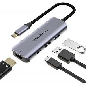 Hub Usb C Vers Hdmi, 4 En 1 Usb C Vers Hdmi 4K, Power Delivery 100W, Usb3.0 Transfert De Données Rapide, Pour Macbook Pro Air M2 M1 Imac Ipad Pro Steam Deck - Neuf