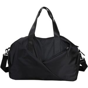 Acdsgd-Sac De Voyage Hommes/Femmes Nylon Sac De Sport Gym Grande Sac Weekend &Agrave; Bandouli&egrave;re Sac D'h&ocirc;pital L&eacute;ger Sac De Fitness Avec Compartiment &Agrave; Chaussures & Poche De S&eacute;paration Humide Et S&egrave;che Noir - Neuf