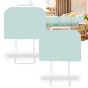 Barri&egrave;re De Lit R&eacute;glable En Hauteur Anti-Chute Tube En Acier R&eacute;glable De 40 &Agrave; 60 Cm Pour Lit D'enfant Lit De Parent 2x60cm Vert - Neuf