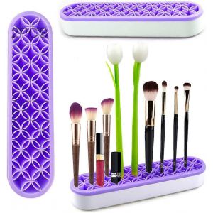 Ventes Promotionnelles 2 Pcs Boîte De Rangement Cosmétique Polyvalente,Organisateurs De Bureau Silicone Maquillage Pinceau Rangement Support Boîte De Rangement D'outil De Couture Desktop St - Neuf