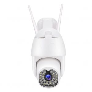 Camera HD 1080P WiFi IP66, vision nocturne, 30 lumieres, interphone PTZ, compatible Onvif, compatible Tuya, prise 100-240VEU - Neuf