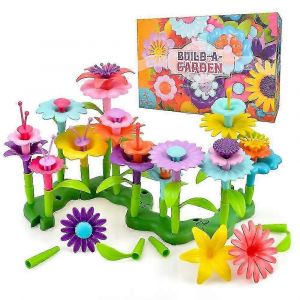 Jardin de fleurs à construire soi-même (52 pièces et 109 pièces) pour enfants - Superbes cadeaux - Neuf