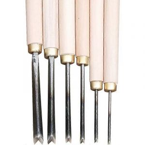 1pc 1mm-8mm V Type Exposition Triangle Ciseau À bois Ciseaux à bois Couteaux de sculpture sur bois à la main Pour sculpter des outils vierges - Neuf