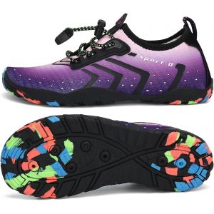 Utigh-Chaussures Aquatiques Enfant Chaussure D'eau Garçon Fille Chaussures De Plage Respirant Chaussures Piscine Chaussures Mer Pour Surf Plongée Nautiques Baignade,Gr 24-36 Eu - Neuf