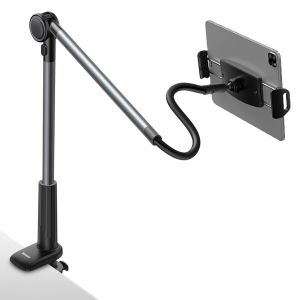 Support Bureau Rotatif avec Bras pour Tablette et Smartphone 4.7' &agrave; 12.9' Baseus Gris - Neuf