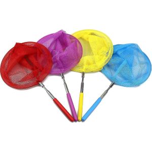 Paquet De 4 Enfants Filet À Papillons Télescopique Filet Anti-Insectes Coloré Pour Attraper Des Insectes Papillons Et Pêcher - Exten - Neuf