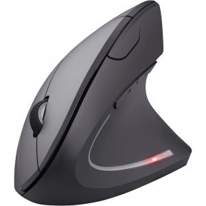 Souris verticale sans fil ergonomique (noire) 800/1200/1600 DPI, 2,4 GHz, récepteur micro USB, rétroéclairée, pour PC, ordinateur, ordinateur portable, ordinateur de bureau, Mac, batterie incluse - Neuf
