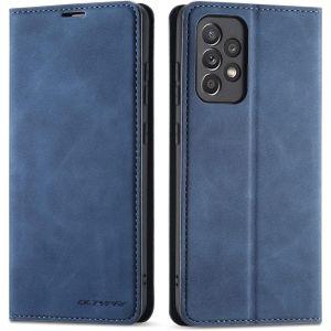 SJZG-Coque Pour Samsung Galaxy A52 5G, Housse En Cuir Premium Pu Portefeuille Etui, [Fentes Pour Cartes] [Fermoir Magn&eacute;tique] [Stand Fonction] Flip Coque Pour Samsung Galaxy A52 5G - Bleu - Neuf