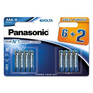 Pack 8 PILES LR03 AAA EVOLTA 6+2 - Neuf