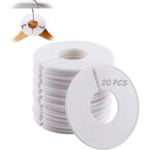 20 Pièces Rond Vêtements Porte-Vêtements Diviseurs Porte-Cintres Garde-Robe Cintres Armoire Séparateur Pour Vêtements Distinction Vêtements - Neuf