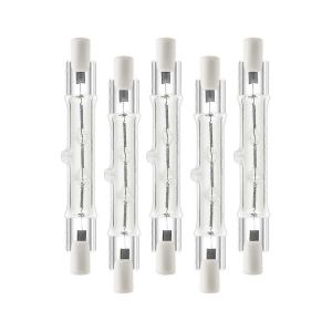 Paquet De 5 R7s 118mm 300w 230v,R7s Ampoule Linéaire Halogène,Lampe Halogène À Intensité Variable Pour La Construction Wo - Neuf