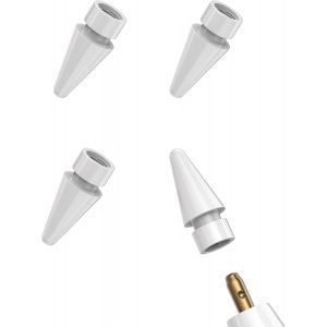 ERYI-Pointe Apple Pencil 2(Lot De 4) 1Ere 2E Génération Stylo Adaptateur Pour Apple Pen Stylus Tablette Accessoire Mine Portable Tactile Stylet Rechange Embout Pour Ipad 9Eme Generation 2021 Pro Air - Neuf