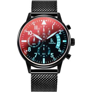 Bnhgc-Ik Montre Hommes Femmes Chronographe Bracelet Maille - Neuf