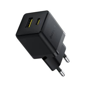 Chargeur Baseus Palm Fast Charger USB-C+A 30W Cluster Noir - Neuf