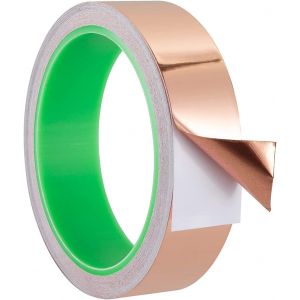 Ruban de cuivre contre les escargots - 3 cm x 25 m - Protection contre les escargots - Pour jardins, parterres sur&iquest;&iquest;lev&iquest;&iquest;s, plantes, bande de cuivre auto-adh&iquest;&iquest;sive - Ruban de blindage EMI - Neuf