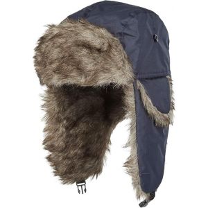 Chapeau Avec Oreillettes Unisexe Fausse Fourrure D'hiver Imperméable De Chasse Chapeau Bleu - Neuf