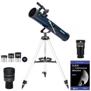 Pack T&eacute;lescope Discovery Sky T76 avec Oculaires, Barlow, Zoom et Guide illustr&eacute; - Neuf