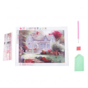 bricolage fait &agrave; la main strass broderie peinture point de croix kit artisanat d&eacute;cor mural (6188 maison) - Neuf