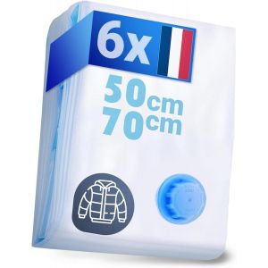 KALANKA-Sacs de Rangement sous Vide pour Vêtements [6 Pièces] de Taille (50x70 cm) - Sans BPA - Sacs de Rangement sous Vide pour Vêtements, Coussins et Vestes - Neuf