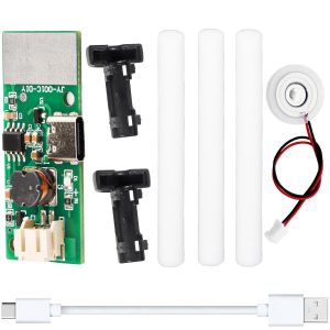 CHECARZHN--NO1-Module Humidificateur, Type-C Usb Interrupteur Tactile Atom ur Humidificateur Module 5V Atom ur À Ultrasons Brumisateur Avec Support Coton-Tige Usb Vers Câble Type-C - Neuf