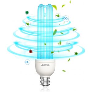 Lampe Ultraviolet Ozone 55w Lampe Uv Germicide Uvc Avec Ampoule Ozone E27 Ampoule Uv Sterilisateur Avec Tube De Quartz St&eacute;rilisation 254nm Ac220-240v Pour Toilette, Chambre L'air Frais - Neuf