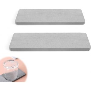 2 Pi&egrave;ces Support Eponge Evier Cuisine, Diatomite Organisateur Evier,Tapis Vaisselle Egouttoir Absorbant 22 X 8cm,Plateau Salle De Bain Pour &Eacute;ponges,Brosses,Savon,Gobelets &Agrave; Eau - Neuf
