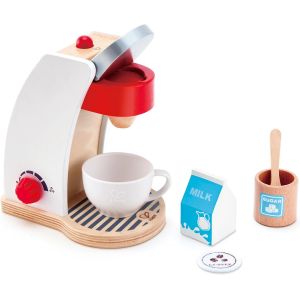 Jouet Machine &Agrave; Caf&eacute;-Jeu D'Imitation Cafeti&egrave;re Enfants De 2 Ans Et Plus-Cafeti&egrave;re,Tasse,Lait,Capsule,Sucre Inclus-Accessoires Cuisine Enfant R&eacute;alistes-Mat&eacute;riaux &Eacute;coresponsables - Neuf