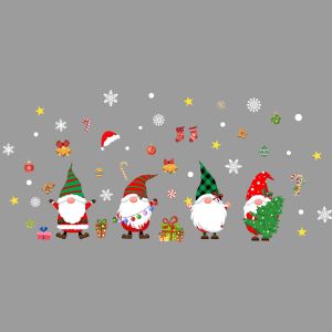 20x30cmx4pcs d&eacute;coration de No&euml;l autocollants de No&euml;l, les gnomes - Neuf