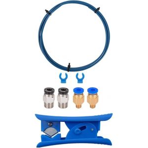 MEVRONISSHOP-imprimante 3D Bowden Tube PTFE 1m XS Series 1,75 mm Filament compatible avec l'imprimante 3D Ender 3 V2/ 3/3 Pro / 5/ CR-10 / 10S 20 incl. 2 raccords PC4-M10 et coupe-tube - Neuf