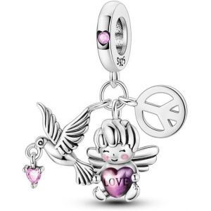 Breloque En Argent Sterling 925 Pour Bracelet, Collier, Pendentif, Amour, Maman, Voyage Oc&eacute;an, Papillon, F&ecirc;te, Anniversaire, Perles, Pendentifs, Bijoux &Agrave; Faire Soi-M&ecirc;me Pour Femmes - Neuf