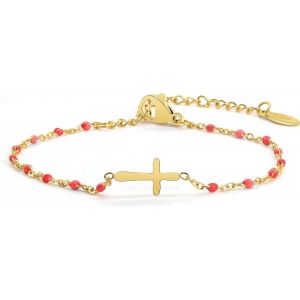 Eryi-Bracelet De Croix Pour Femmes, Bracelet Religieux Réglable En Acier Inoxydable Bracelet De Communion Pour Bijoux De Couple Cadeaux De Confirmation Bracelets De Mode - Neuf